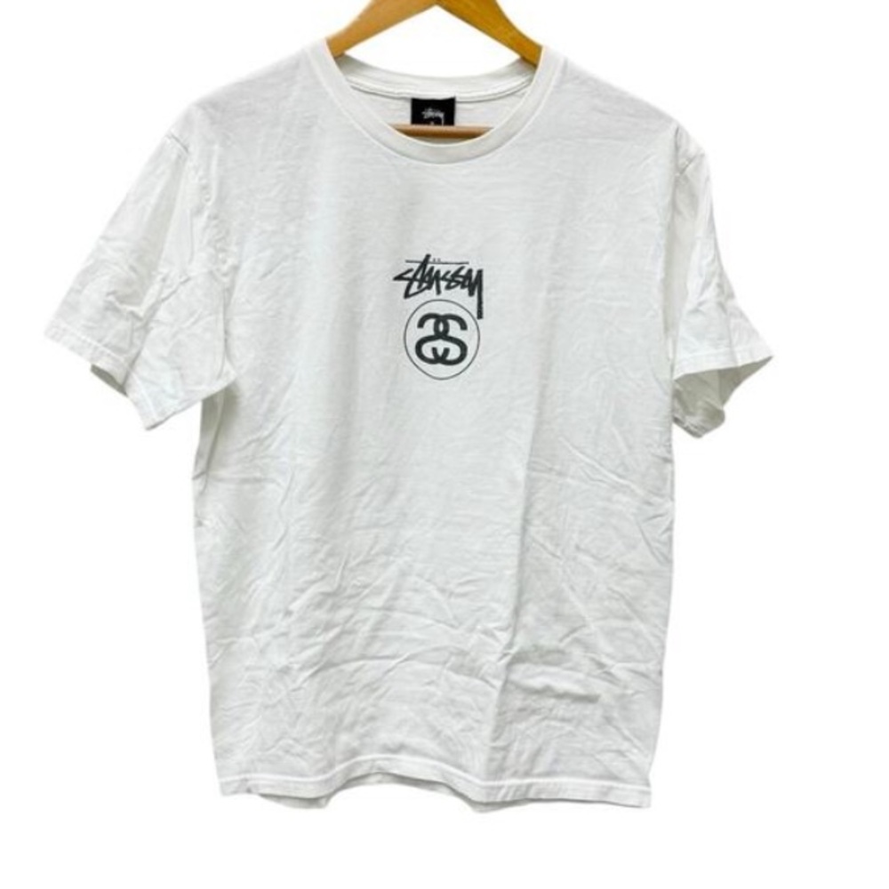 Stussy White Tee with Black Logo